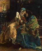 Alfred Stevens Pleasant Letter oil painting on canvas